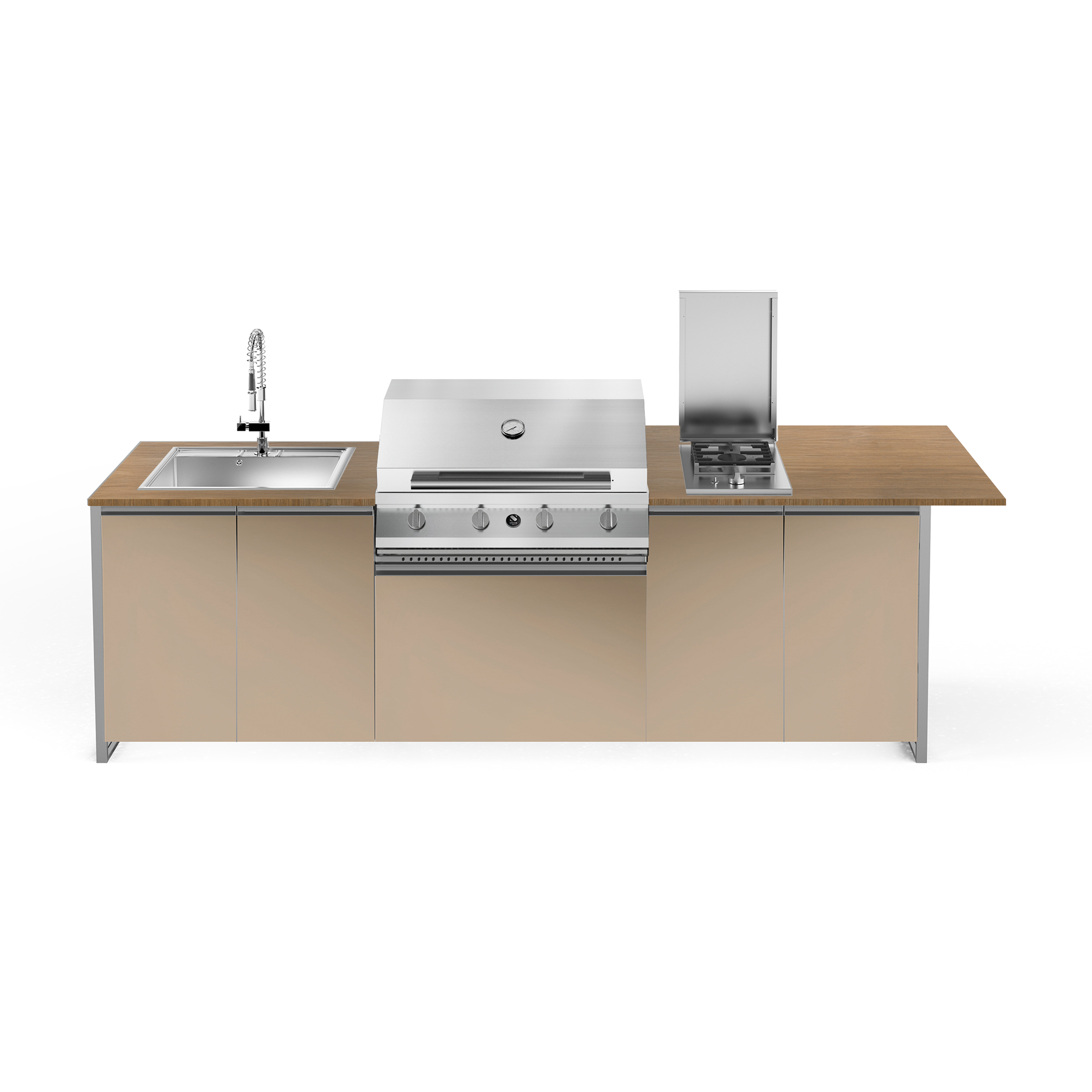 ΚΟΥΖΙΝΑ ΕΞΩΤΕΡΙΚΗΣ ΧΡΗΣΗΣ STEEL GEA BRENTA31080-QL-NA-CR | BBQ STEEL 90εκ. | ΝΕΡΟΧΥΤΗΣ 75εκ. | ΕΣΤΙΑ ΑΕΡΙΟΥ